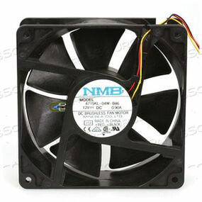 DC AXIAL FAN, 12 V, 8.4 W, 118 CFM FLOW, 3200 RPM, 46.5 DB SOUND, 0.9 A, 55 MM X 125 MM X 125 MM, 4 WIRE, MEETS CE, CSA, TUV, UL 