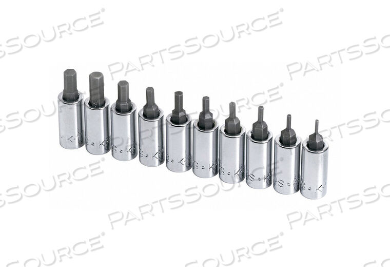 SOCKET BIT SET 1/4 IN DR 10 PIECE HEX by SK Professional Tools