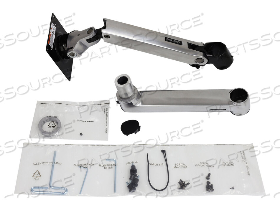 LX ARM, EXTENSION AND COLLAR KIT (POLISHED ALUMINUM) by Ergotron, Inc.