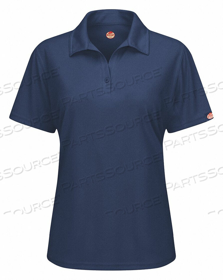 SHORT SLEEVE POLO WMN M NAVY POLYESTER by VF Imagewear, Inc.