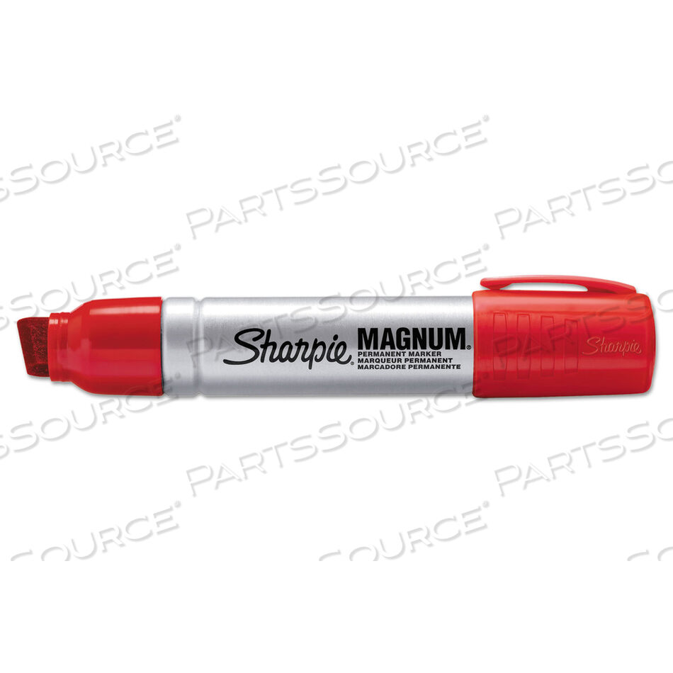 MAGNUM PERMANENT MARKER, BROAD CHISEL TIP, RED by Sharpie