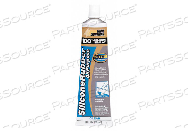 SEALANT SILICONE 3 OZ TUBE CLEAR by White Lightning