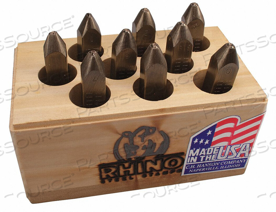 1/4 IN RHINO NUMBER SET by C.H. Hanson