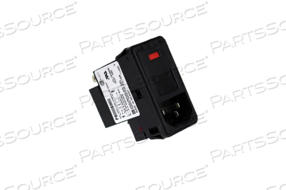 FILTERED IEC POWER ENTRY MODULE, IEC C14, MEDICAL, 6 A, 250 VAC, 2-POLE SWITCH, 1-POLE FUSE HOLDER 