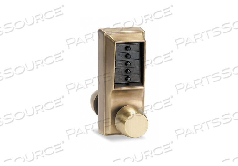 PUSH BUTTON LOCK ENTRY ANTIQUE BRASS by Kaba