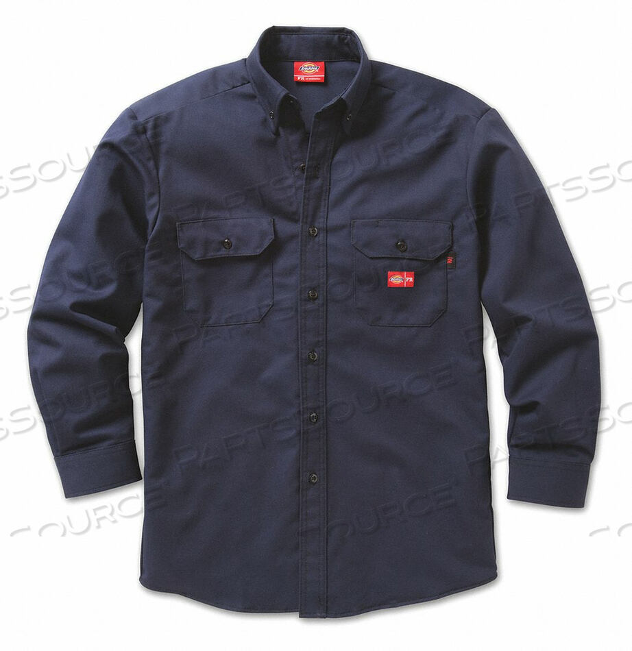 FR BUTTON DOWN WORK SHIRT S NAVY by Dickies