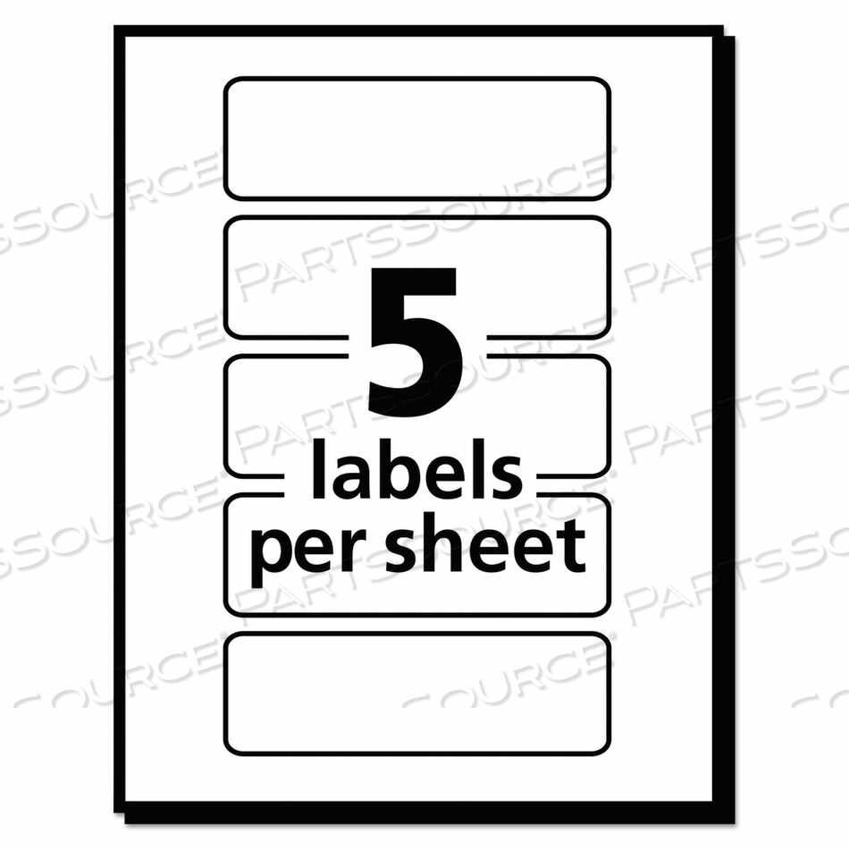 REMOVABLE MULTI-USE LABELS, INKJET/LASER PRINTERS, 1 X 3, WHITE, 5/SHEET, 50 SHEETS/PACK, (5436) by Avery