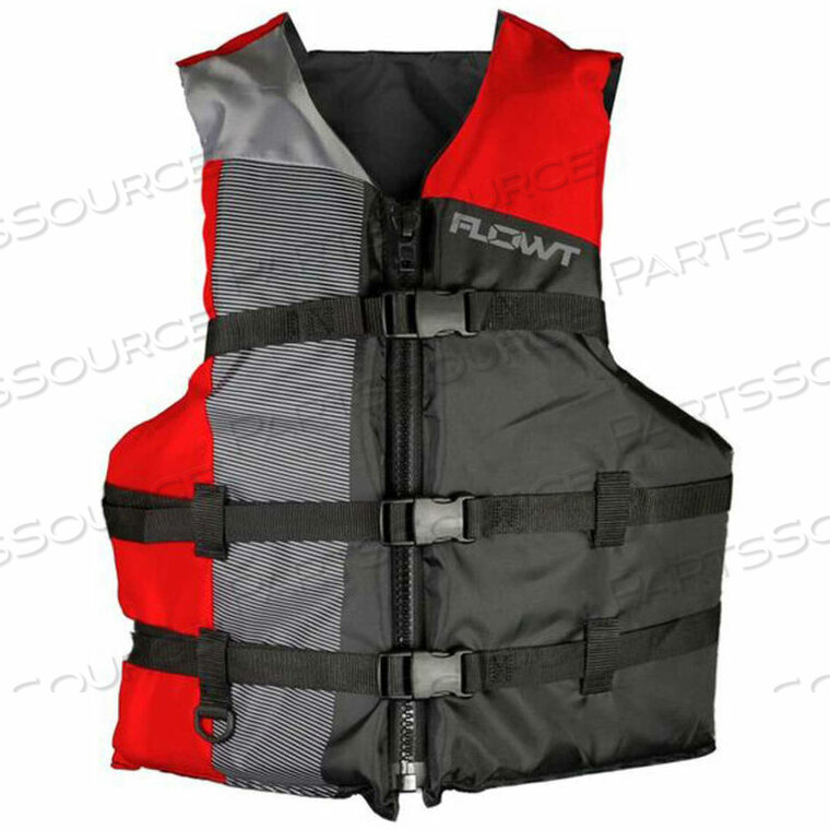 ALL SPORT LIFE VEST, RED, OVERSIZE ADULT by Flowt