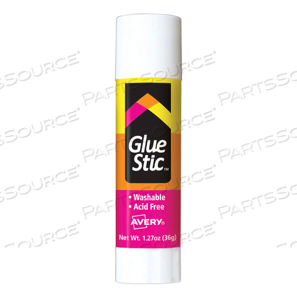 PERMANENT GLUE STIC, 1.27 OZ, APPLIES WHITE, DRIES CLEAR by Avery