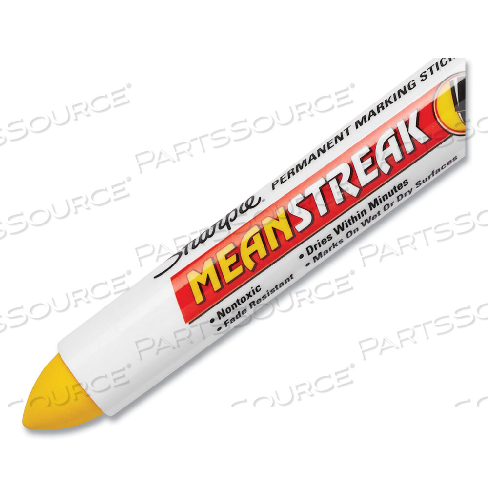 MEAN STREAK PERMENANT MARKING STICK, YELLOW, BULLET TIP, 12 COUNT by Sharpie