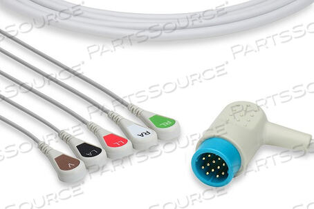 PHYSIO CONTROL 5 LEAD SNAP ECG CABLE 