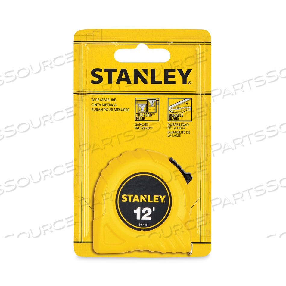 30-485 STANLEY TAPE MEASURE,1/2"X12'TAPE RULE by Stanley