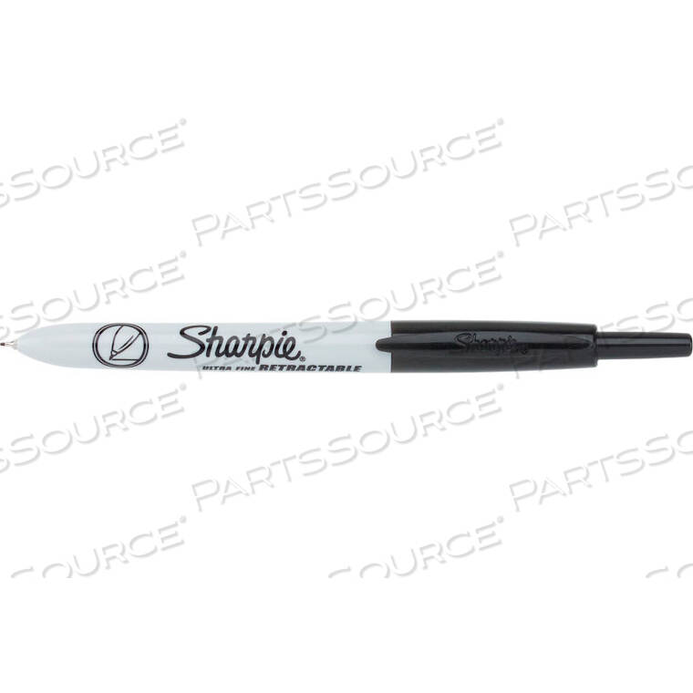 RETRACTABLE PERMANENT MARKER, EXTRA-FINE NEEDLE TIP, BLACK by Sharpie