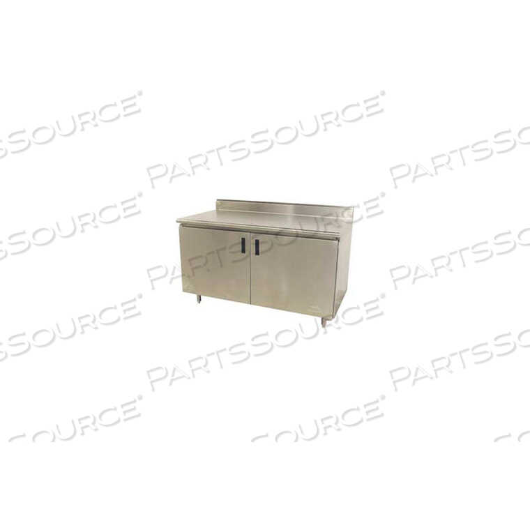 14 GAUGE WORK TABLE 304 STAINLESS STEEL - 5" BACKSPLASH & BASE CABINET 36X24 by Advance Tabco