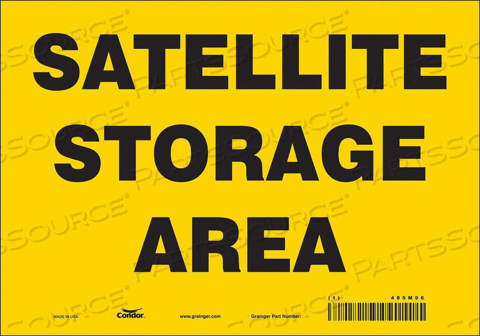 SAFETY SIGN 10 WX7 H 0.004 THICK by Condor