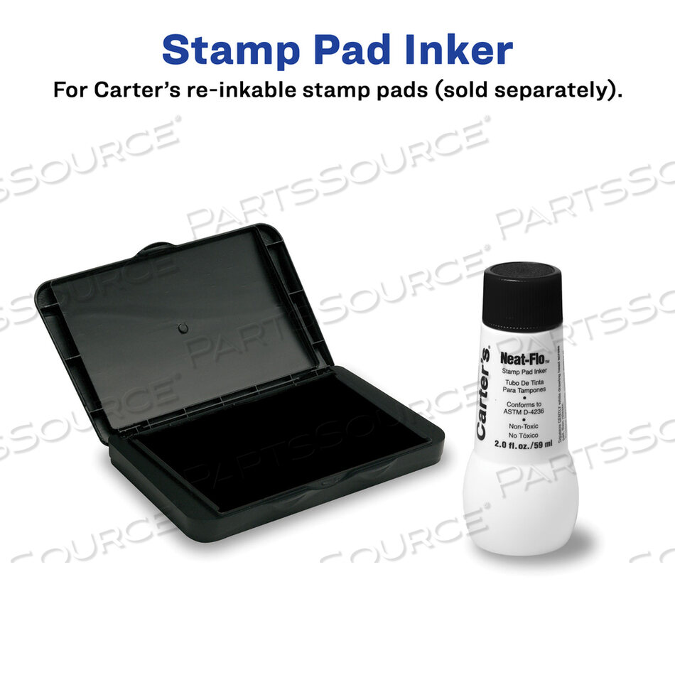 NEAT-FLO STAMP PAD INKER, 2 OZ BOTTLE, BLACK by Carter's