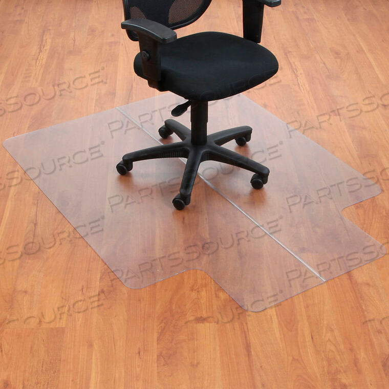 INTERION OFFICE CHAIR MAT FOR HARD FLOOR - 46"W X 60"L WITH 25" X 12" LIP - STRAIGHT EDGE by Aleco