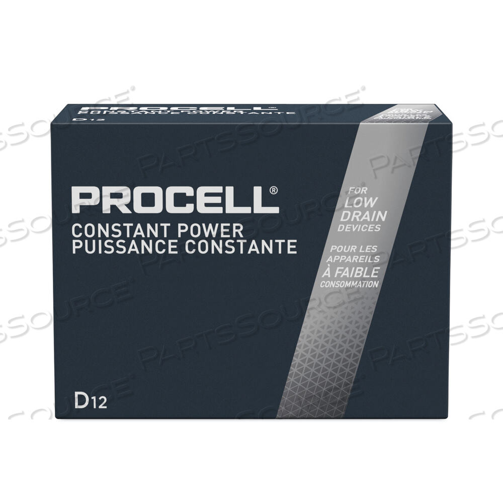 BATTERY, PROCELL, D, ALKALINE, 1.5V, 17000 MAH by Duracell