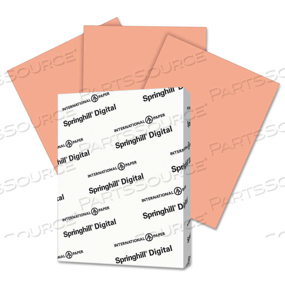 DIGITAL INDEX COLOR CARD STOCK, 90 LB INDEX WEIGHT, 8.5 X 11, SALMON, 250/PACK by Springhill