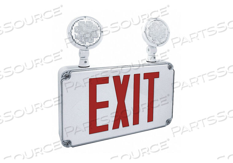 EXIT SIGN W/EMERGENCY LIGHTS RED LETTER by Fulham