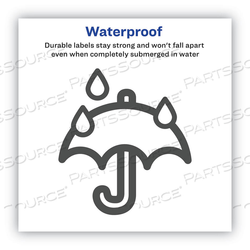 WATERPROOF SHIPPING LABELS WITH TRUEBLOCK TECHNOLOGY, LASER PRINTERS, 5.5 X 8.5, WHITE, 2/SHEET, 50 SHEETS/PACK by Avery