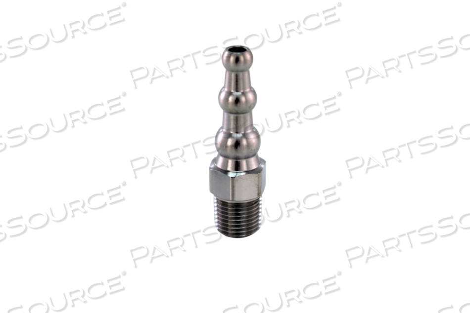 PIPE FITTING, 1/8 IN X 1/4 TO 3/8 IN HOSE CONNECTION, MNPT X BUBBLE BARB CONNECTION by Bay Corporation