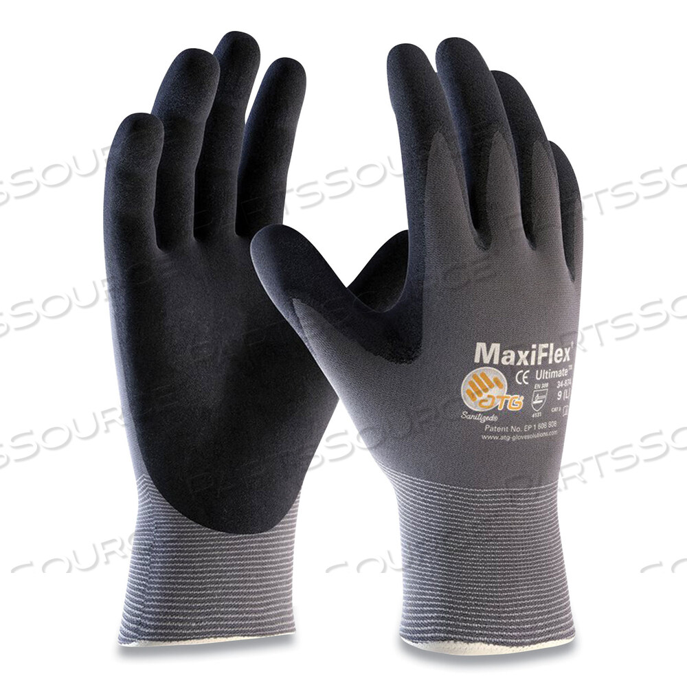 ENDURANCE SEAMLESS KNIT NYLON GLOVES, X-LARGE, GRAY/BLACK by Protective Industrial Products