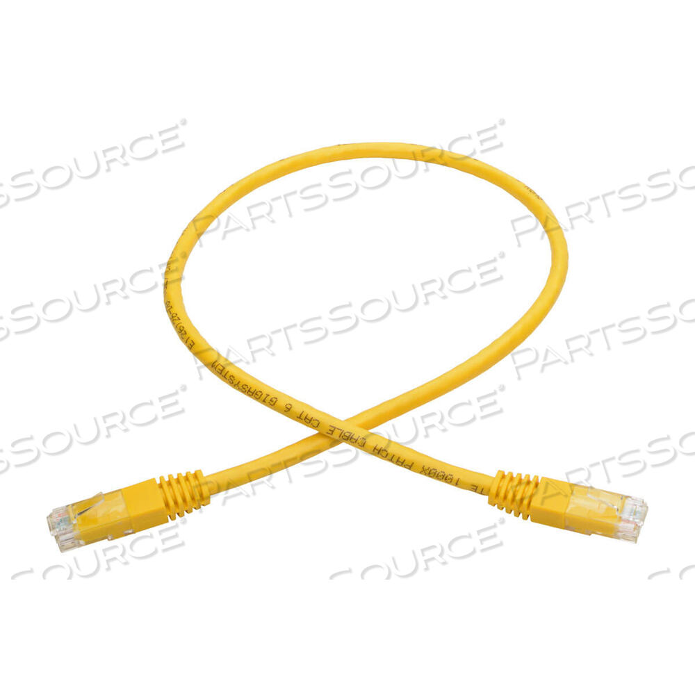 2FT CAT6 GIGABIT MOLDED PATCH CABLE RJ45 M/M 550MHZ 24AWG YELLOW by Tripp Lite