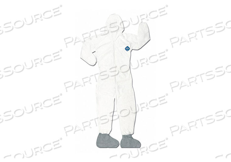 TYVEK COVERALL W HOOD BOOT 3XL PK25 by MCR Safety