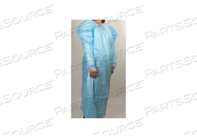 PROTECTIVE PROCEDURE GOWN ONE SIZE FITS MOST BLUE NONSTERILE AAMI LEVEL 2 DISPOSABLE (15 PER BOX) by McKesson