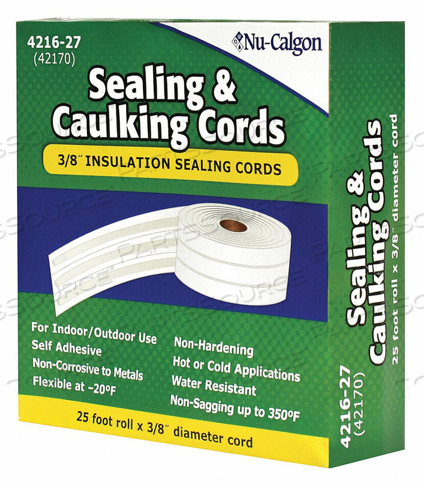 SEALING CORDS 3/8 X 25 FT ROLL WHITE by Nu-Calgon