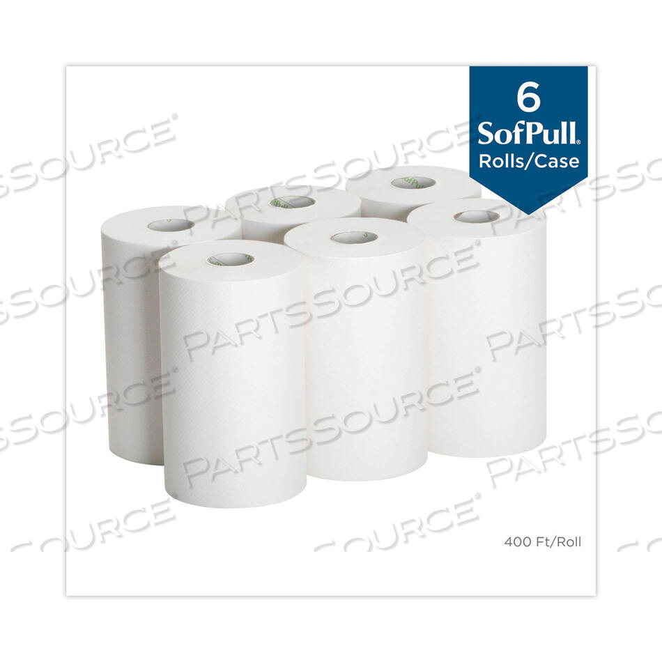 HARDWOUND PAPER TOWEL ROLL, NONPERFORATED, 9" X 400 FT, WHITE, 6 ROLLS/CARTON by Georgia-Pacific