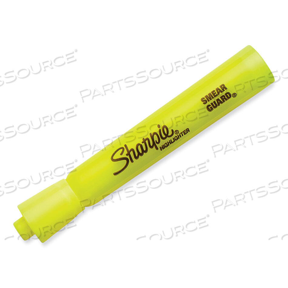 TANK STYLE HIGHLIGHTER VALUE PACK, FLUORESCENT YELLOW INK, CHISEL TIP, YELLOW BARREL, 36/BOX by Sharpie