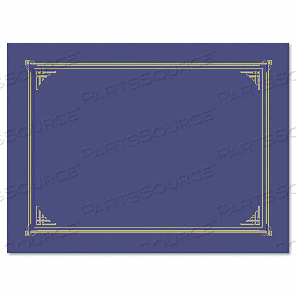 CERTIFICATE/DOCUMENT COVER, 12.5 X 9.75, METALLIC BLUE, 6/PACK by Geographics