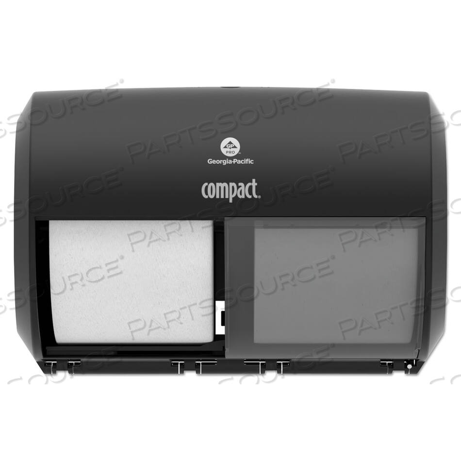 COMPACT CORELESS SIDE-BY-SIDE 2-ROLL TISSUE DISPENSER, 11.5 X 7.63 X 8, BLACK by Georgia-Pacific