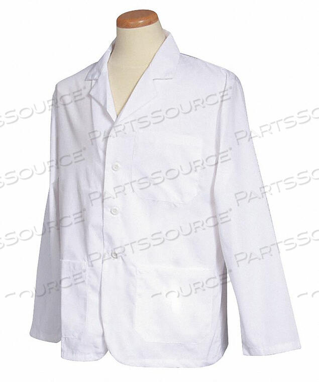 LAB COAT S WHITE 28-1/2 IN L by Fashion Seal