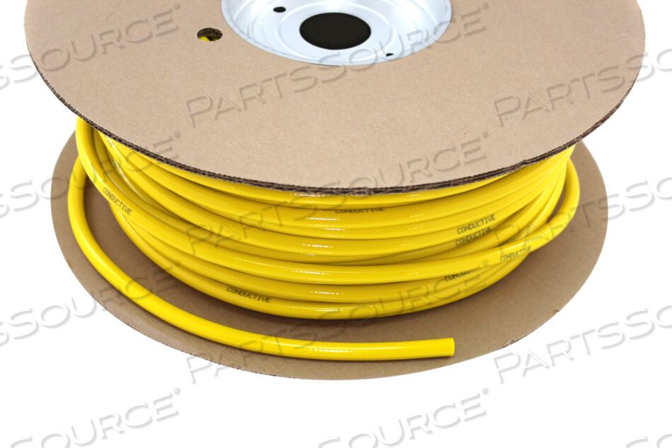 CONDUCTIVE HOSE, 1/4 IN ID, 0.46 IN OD, PVC, AIR, YELLOW, 14 TO 150 DEG F, 200 PSI, MEETS ISO, 250 FT by Bay Corporation