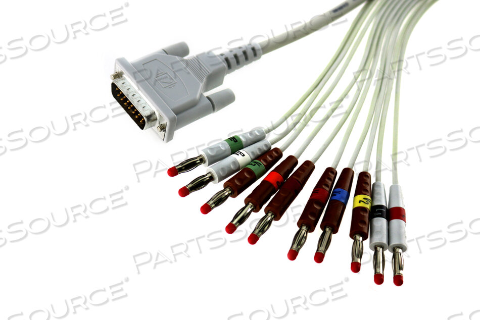 PHILIPS COMPATIBLE DIRECT CONNECT EKG CABLES 10 LEADS BANANA 