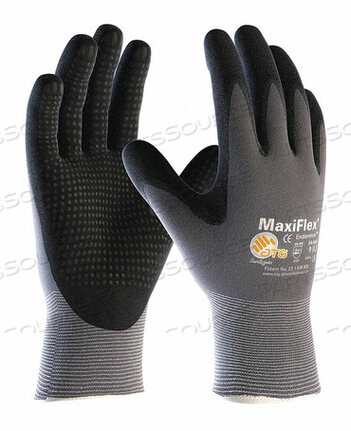 MAXIFLEX ENDURANCE NITRILE DOTTED PALM MICRO-FOAM GLOVES, S, BLACK, 1 DOZEN by Protective Industrial Products
