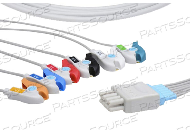 6 LEAD 3 FT GRABBER PINCH ECG CABLE 