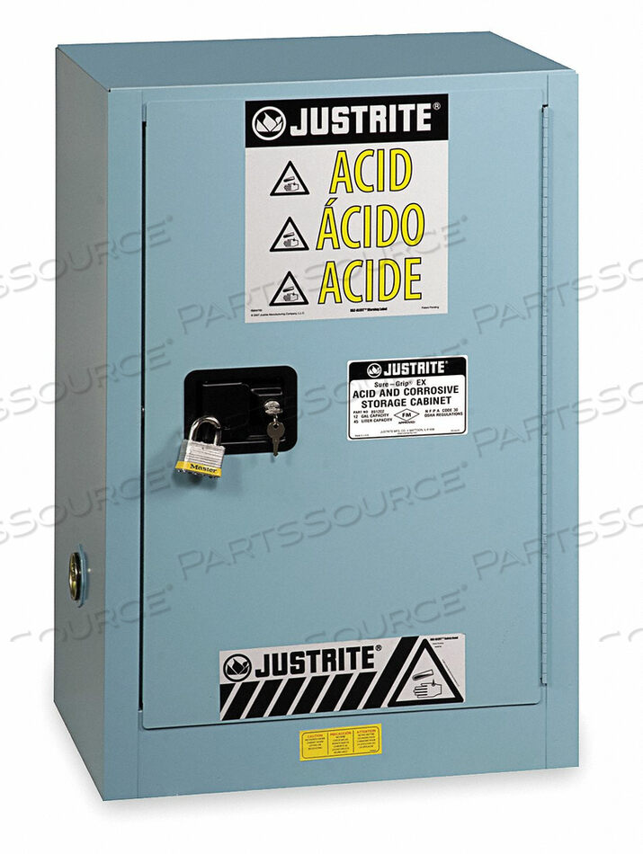 CORROSIVE SAFETY CABINET 12 GAL. BLUE by Justrite