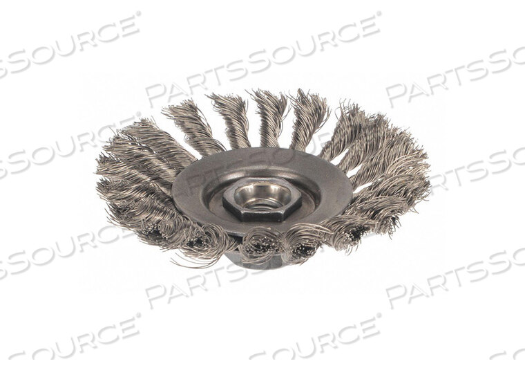 KNOT WIRE BEVEL BRUSH THREADED ARBOR by Weiler