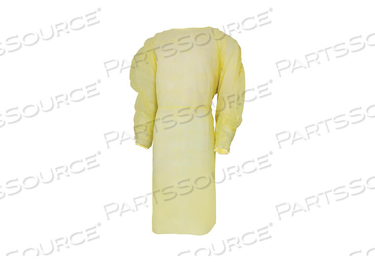PROTECTIVE PROCEDURE GOWN, ONE SIZE FITS MOST, YELLOW, NONSTERILE, DISPOSABLE (12/CS) by McKesson