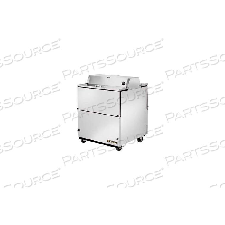 MOBILE MILK COOLER 8 CRATES DUAL SIDED - 34"W X 33-3/8"D by True Food Service Equipment