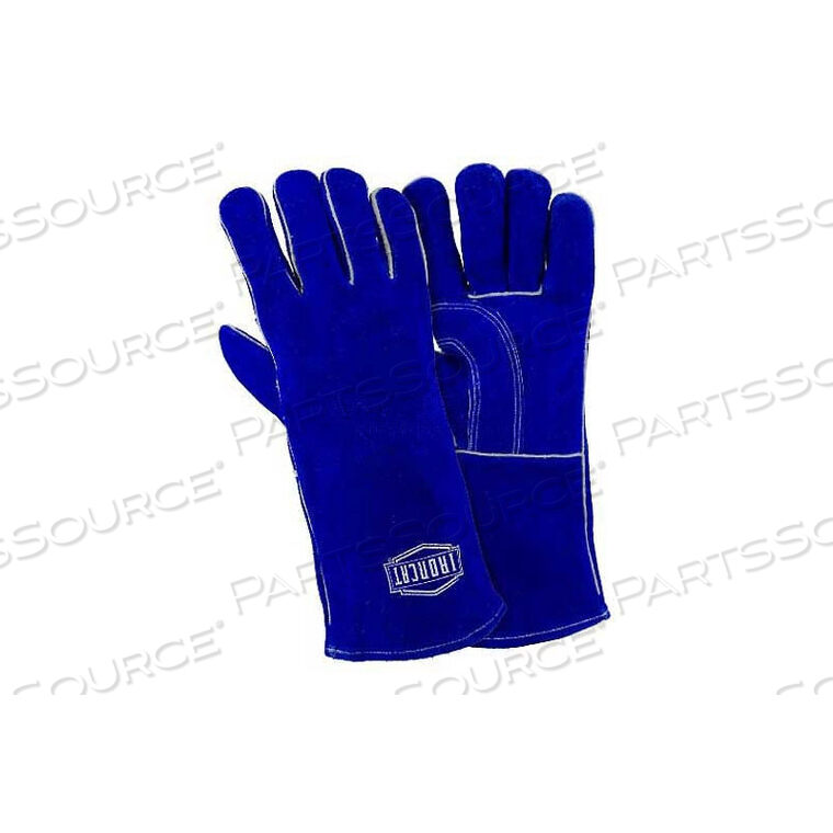 IRONCAT INSULATED SLIGHTLY SELECT COWHIDE WELDING GLOVES, BLUE, LARGE, ALL LEATHER by West Chester