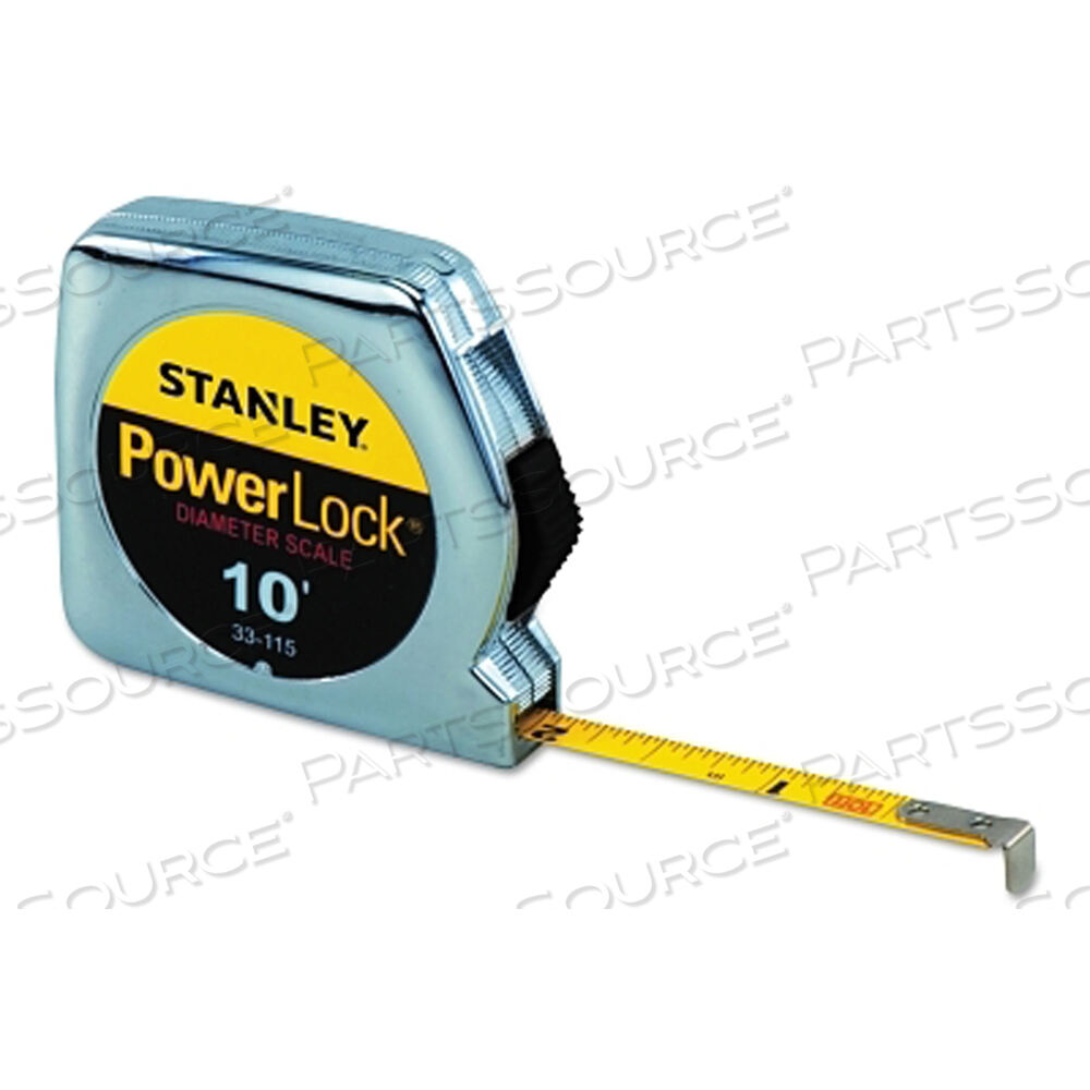 POWERLOCK 1/4"X10' POCKET TAPE RULE W/DIAMETER SCALE by Stanley