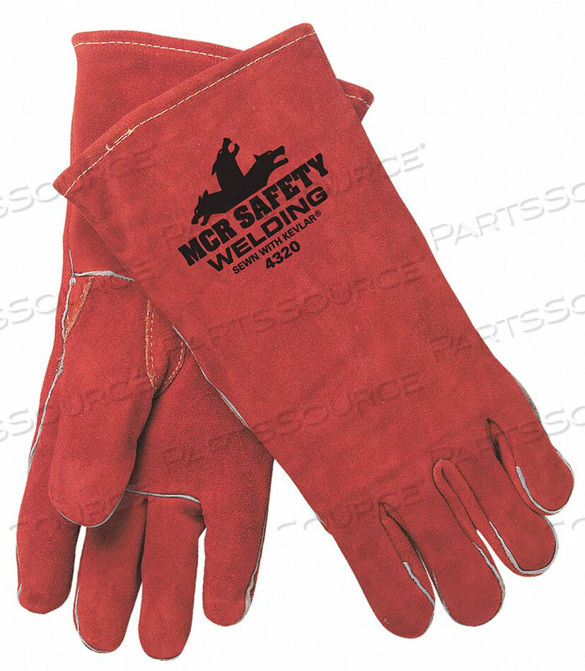 WELDING GLOVES, X-LARGE, SHOULDER SPLIT COW LEATHER by MCR Safety