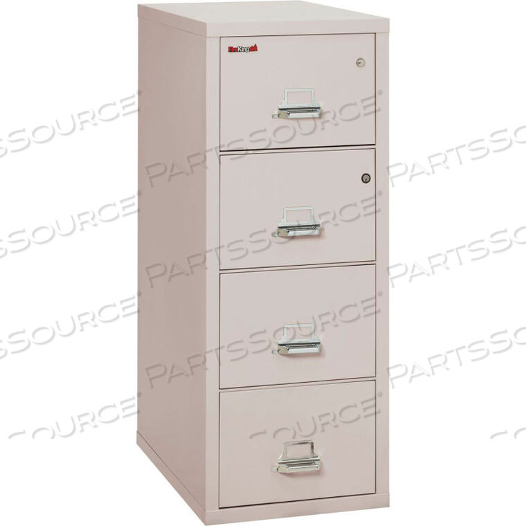 FIREPROOF 4 DRAWER VERTICAL SAFE-IN-FILE LEGAL 20-13/16"WX31-9/16"DX52-3/4"H PLATINUM by Fire King