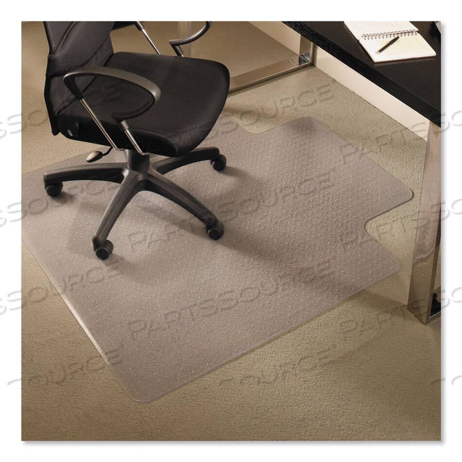 EVERLIFE CHAIR MATS FOR MEDIUM PILE CARPET WITH LIP, 45 X 53, CLEAR by ES Robbins