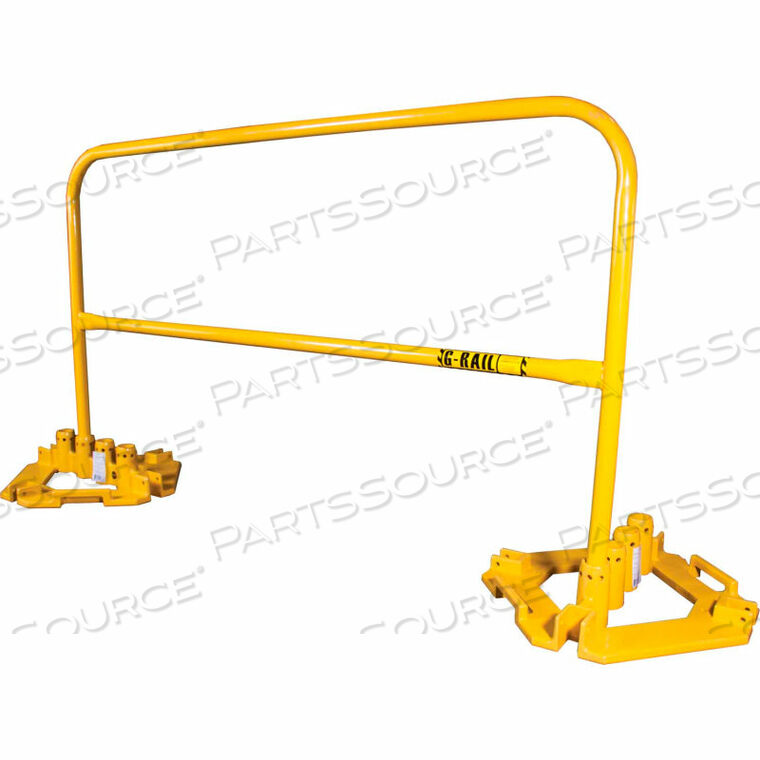 8' L RAIL WITH MULTI-DIRECTIONAL BASE PLATE KIT, RAIL + (1) BASE PLATE by Guardian Fall Protection